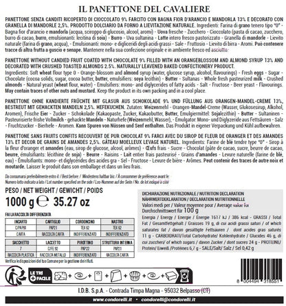 Dark Chocolate Panettone del Cavaliere 1kg Condore